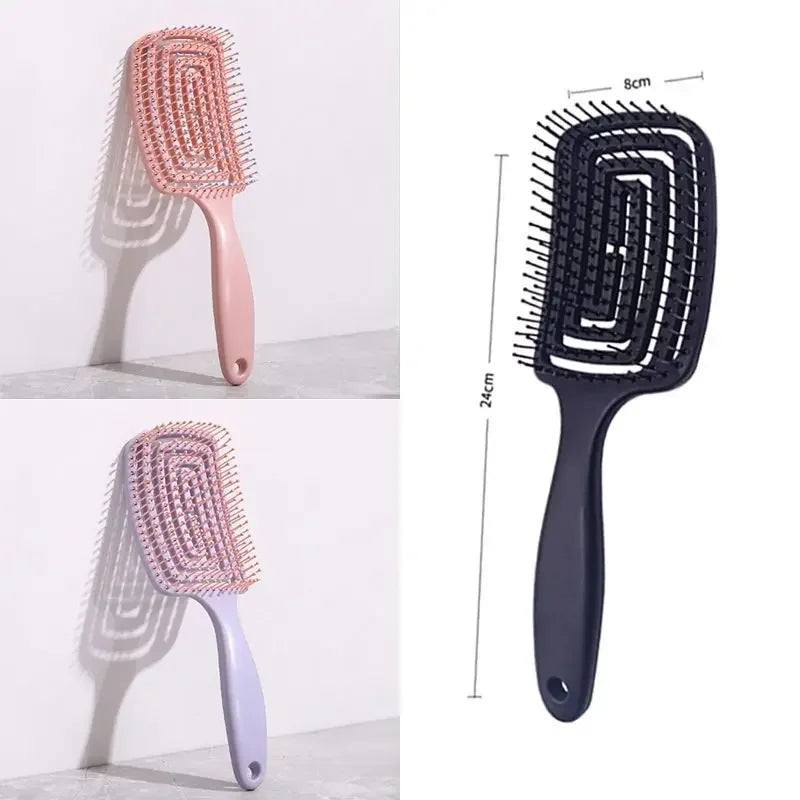 cepillo antiestático para el cabello, húmedo y seco, herramienta de peluquería para mujeres y hombres.