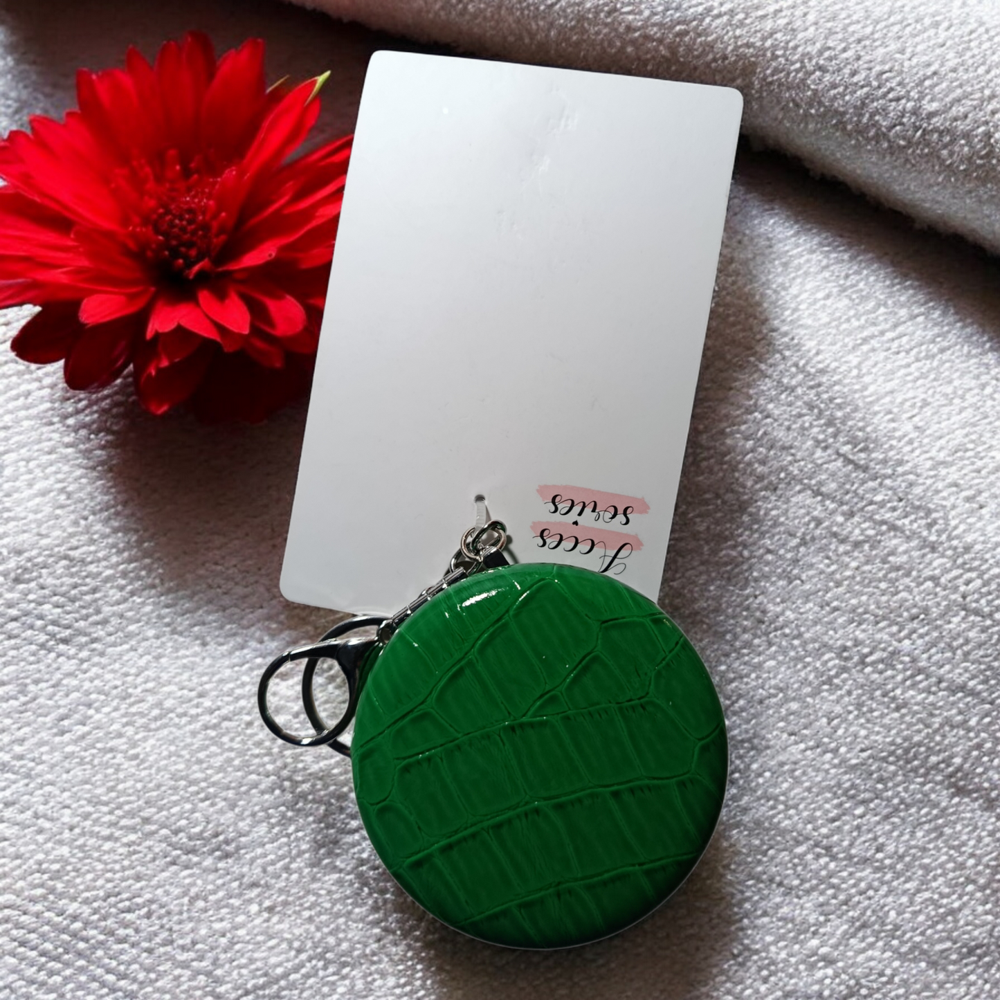 Espejo plegable rodendo de doble cara compacto, ideal para viajes y toques rápidos