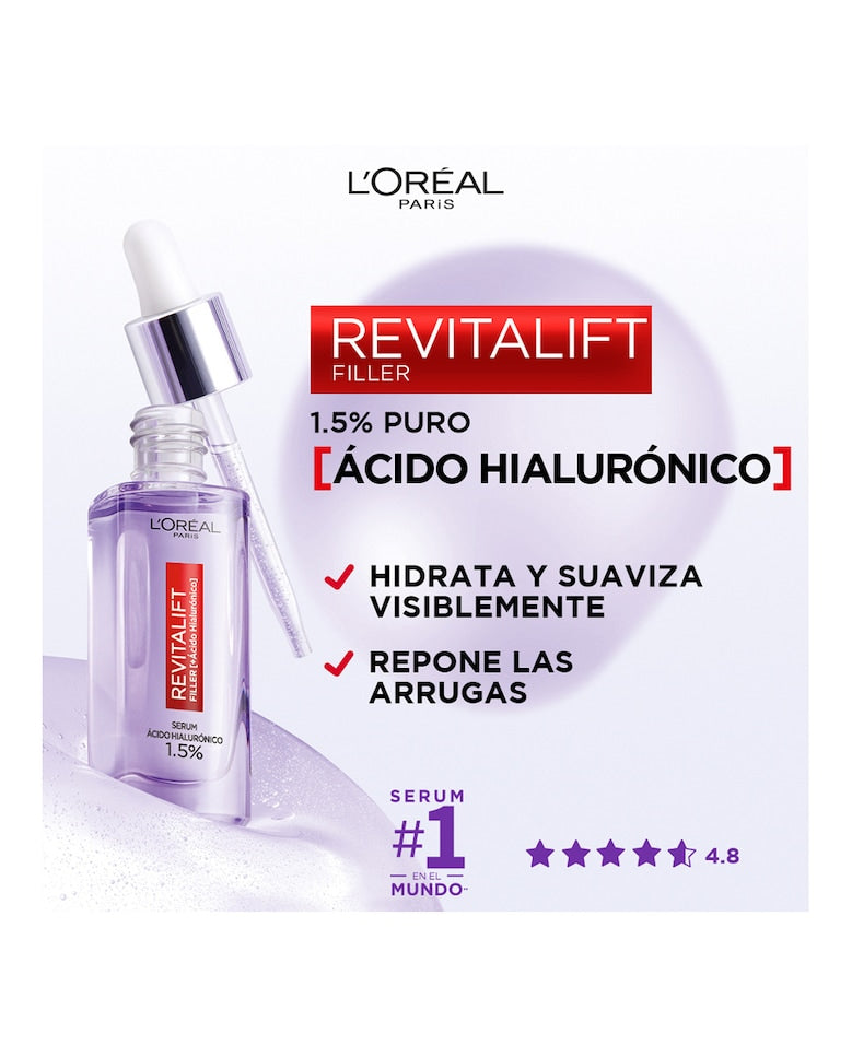 L'Oréal París Sérum Antiarrugas antiedad Revitalift Filler
30ml