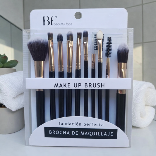 Brochas de maquillaje 10ud Beautiful Face