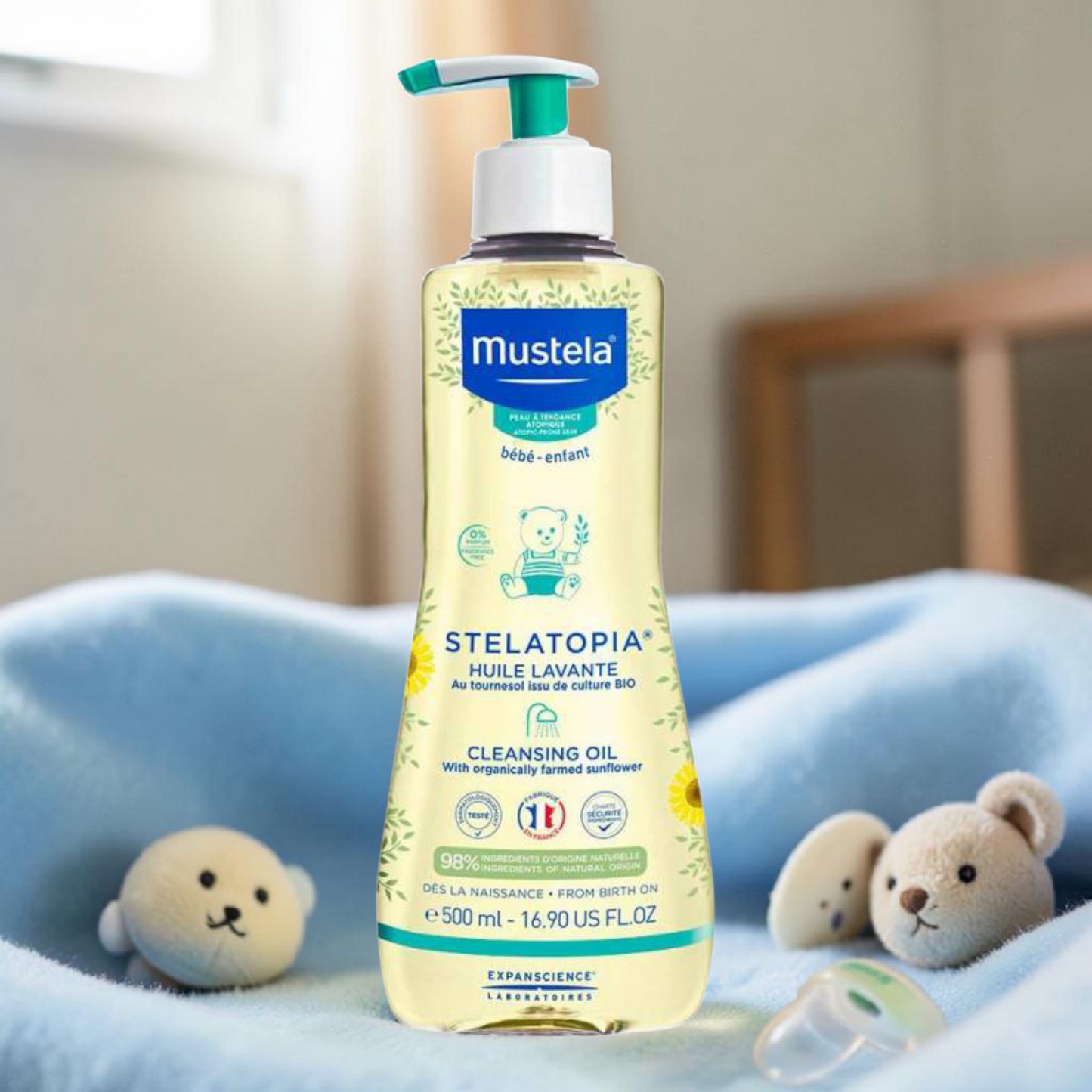 Mustela Stelatopia Aceite de Baño y Ducha 500ml