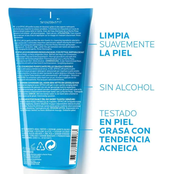 Effaclar Gel Moussant Purifiant
Gel purificante para pieles grasas (200ml)