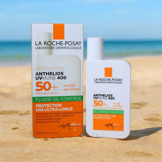 Protector Solar Crema de Sol la roche posay, oil fluid control, protección ultra long
